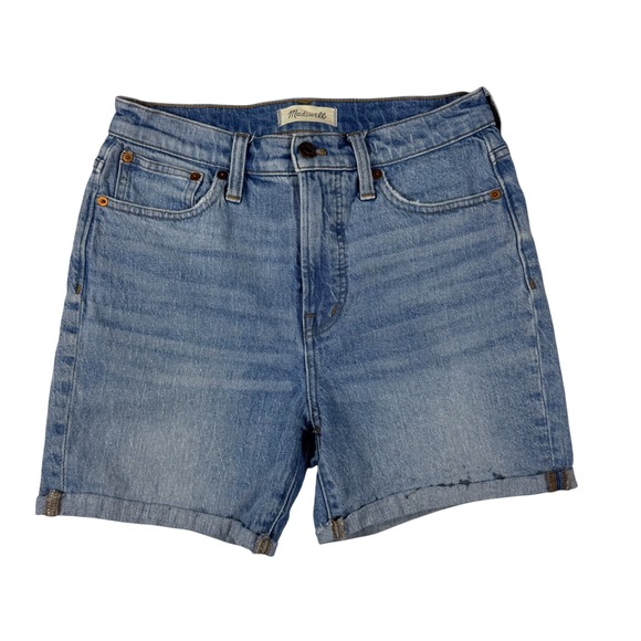 Madewell Pants - Madewell High Rise Denim Cuffed Shorts Light Wash Blue 26 Womens